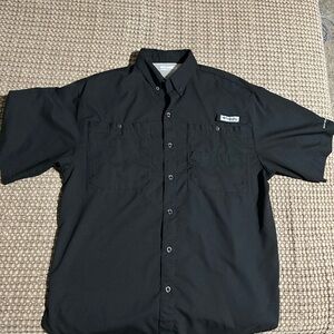 Columbia Men's Black Button-Down Shirt PFG